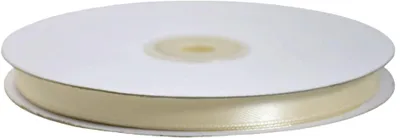 Produktbild von Geschenkband aus Doppelsatin, 10 mm breit, Rolle mit 50 m, Satinband elfenbein