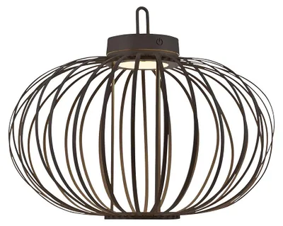 Produktbild von LED Akku Tisch-/Pendelleuchte, schwarz, Touchdimmer, D 46 cm