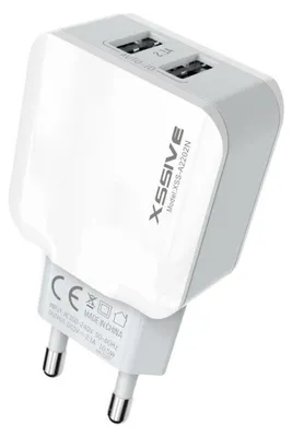 Obrázok produktu pre Xssive 2x USB 2.1A rýchla nástenná nabíjačka cestovná nabíjačka zástrčka biela