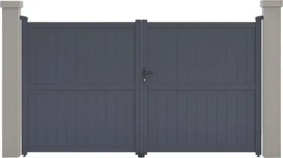 Produktbild von Gartentor aus Aluminium "Maurice" - 299,5 x 155,9 cm - Grau