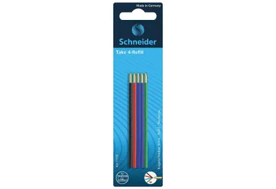 Produktbild von Schneider 77290 Kugelschreiber Mine Take 4-Refill, mehrfarbig, 5-teilig (1 Set)