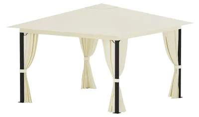 Produktbild von ALEOS Garten-Pavillon Monza 3x3 Meter, cremeweiß 9m² wasserdicht UV30+