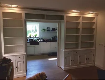 Produktbild von Casa Padrino Landhausstil Bücherschrank Weiß 450 x 40 x H. 260 cm - Landhausstil Möbel