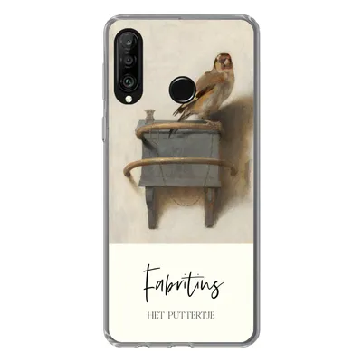 Produktbild von MuchoWow® Handyhülle Schutzhülle Hülle für Huawei P30 Lite Alte Meister - Der Stieglitz - Fabritius Silikon Softcase Handy Hülle - Handyhülle