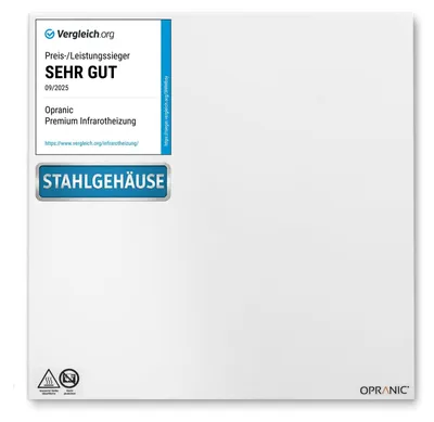 Infrarotheizung P5, 450 W, Weiß, Wand- und Deckenmontage