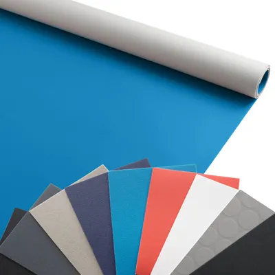 Produktbild von Primaflor PVC EXPOTOP - Hellblau - 2,00m x 5,00m - Messeboden, Vinyl-Boden für Küche, Wohn- und Badezimmer, Hochwertige Auslegware, Anti-Rutsch Bodenbelag