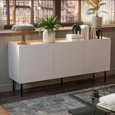Image de Verrone - Buffet, 150x40x70h cm Rose, une Étagère