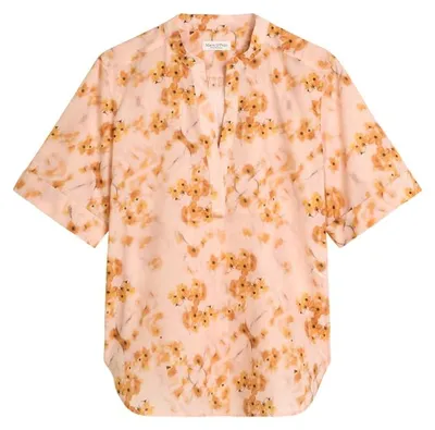 Produktbild von Woven Blouses Shortsleeve 9584 Bright Orange_Multi_01 Größe 34