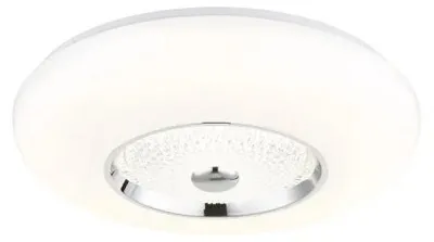 Image de Plafonnier LED, cristal, blanc, CCT, D 48,5 cm