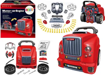 Image de Kit de bricolage moteur camion rouge