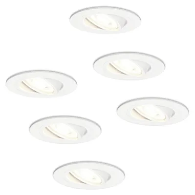 Produktbild von hoftronic LED Einbaustrahler GU10 4W 345lm 4000K Weiß Dimmbar Schwenkbar