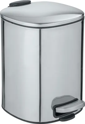 Produktbild von WENKO Tret Müll Eimer Edelstahl 5 L Kosmetik Abfall ALASSIO Bad Absenkautomatik
