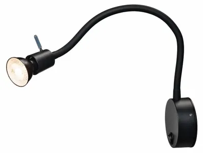 Image de Dio Flex Plate Applique avec interrupteur & bras flexible GU10 noir
