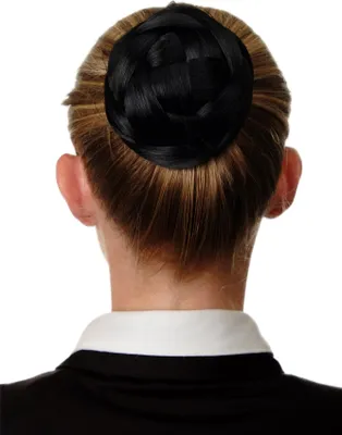 Produktbild von WIG ME UP Haarknoten Haarteil Dutt geflochten Schwarz Q399D-1