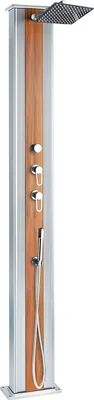 Produktbild von Formidra Hybriddusche "Dada Straight" silber / holz 40 L