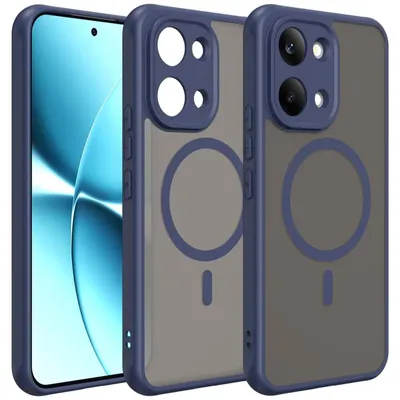 Immagine prodotto di Custodia magnetica per Xiaomi Poco X8 Pro Max: custodia Magsafe, resistente agli urti, con telaio in TPU e potente anello magnetico, blu