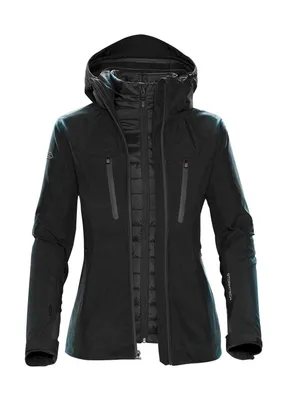 Produktbild von STORMTECH Damen Jacke Winterjacke Regenjacke Taschen Kapuze Outdoor, Größe:L, Farbe:Black/Carbon