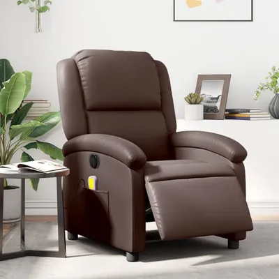 Produktbild von Massagesessel Elektrisch Braun Kunstleder , Klassische Sessel 2024 Neu