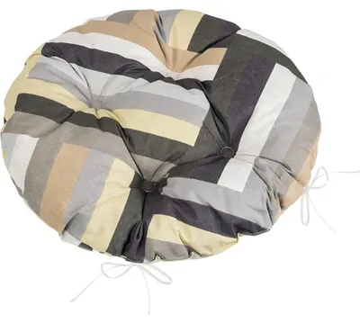 Produktbild von Gestepptes Sitzkissen Adela rund - Durchmesser 40 cm - Grau,Beige