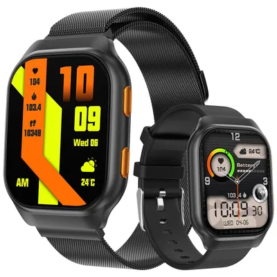 Produktbild von Smartwatch, Smartwatch Damen Herren, 1.96" AMOLED Fitness Tracker Uhren für Android IOS, IP68 Wasserdicht Pulsmesser Schrittzähler Aktivitätstracker