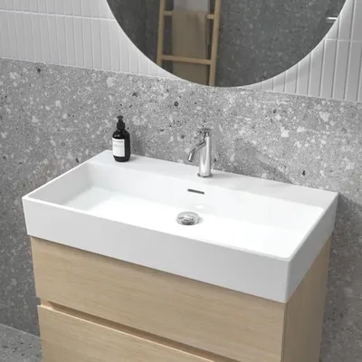Immagine prodotto di Lavabo Ideal Standard Lastani, 81,5 cm, con 1 foro per il rubinetto e sistema di troppo pieno