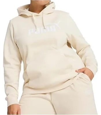 Produktbild von Puma Ess No 1 Logo Kapuzenpullover Beige L Damen Beige L