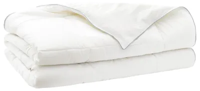 Obrázok produktu pre vidaXL prikrývka na posteľ 135x220 cm, letná, 200 GSM, austrálska vlna, biela