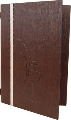 Produktbild von 1x Speisekarte "Elegance" A4 braun 8 Seiten