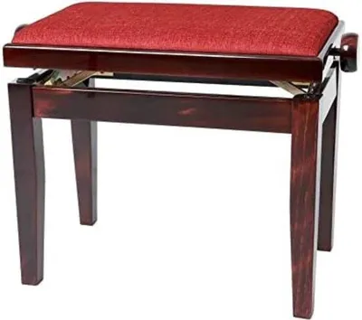 Image de Tabouret de piano réglable en bois, noir, 60 x 40 cm