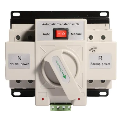 Obrázek produktu pro Klipová lišta Přepínač nouzového napájení 63 A 230 V 2P Dual Power Automatický přepínač Přepínač zátěže Dual Power Generátor Jistič