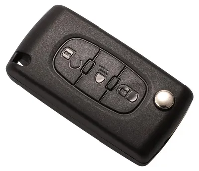 Immagine prodotto di Chiave auto completa tipo multiutensile con 3 pulsanti, compatibile con Citroën e Peugeot, include telecomando a 433 MHz e chip ID46, codice CE0536