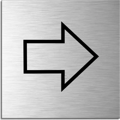 Produktbild von Schild - Richtung links rechts | Türschild 120 x 120 mm Aluminium selbstklebend