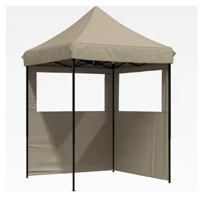 Produktbild von Faltbares Party- und Gartenzelt mit 2 Seitenteilen, Pavillon für Hochzeit, Festival und Party, Taupe