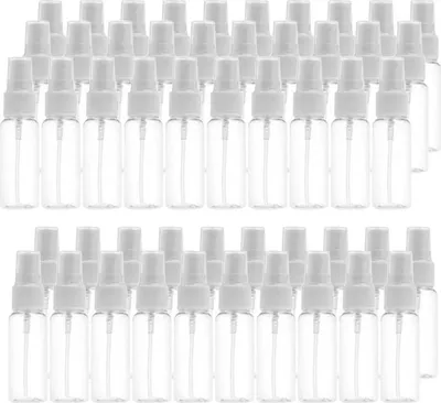 Produktbild von 50 Stk. Premium Leer Sprühflasche mit Zerstäuber, 30ml Parfümflasche Feinnebel Reiseflasche - Transparent