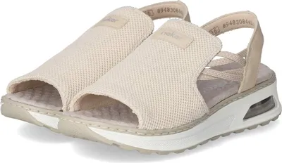 Produktbild von Rieker Damen Sandalen Beige Textil Synthetik Mix Größe: 38