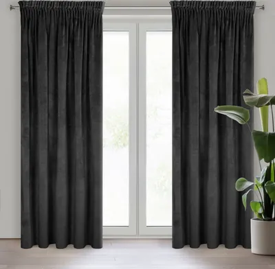 Produktbild von Eurofirany Vorhang VILLA schwarz 140X270 Kräuselband