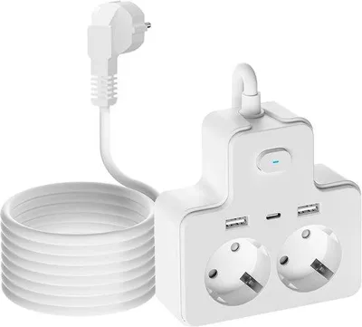Productafbeelding van Stekkeradapter met USB en dubbele stopcontact