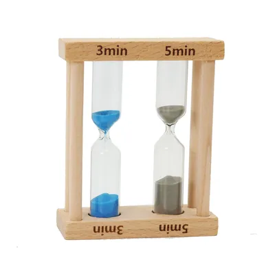 Produktbild von Holz Sanduhr Eieruhr 3 5 Minuten Sanduhr 2 in 1 Sanduhr Kurzzeitmesser