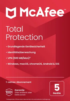 Produktbild von McAfee Total Protection 05-Device (Code in a Box)