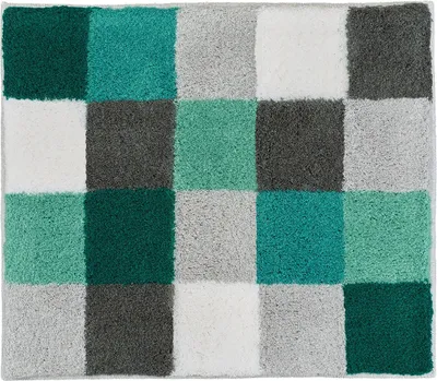 Produktbild von Kleine Wolke Badteppich Caro Petrol 55 cm x 65 cm