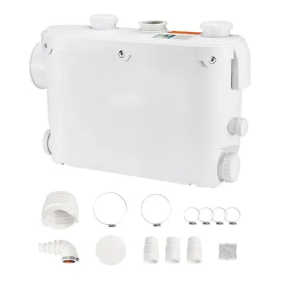 Obrázek produktu pro Zvedací jednotka odpadní vody 500W - Zvedací jednotka fekálií 8m výtlačná hlava - Čerpadlo odpadní vody 6600L/h - Čerpadlo pro domácnost 2900 ot/min - Čerpadlo odpadní vody s vestavěným zpětným ventilem - Bezúdržbové - pro WC, sprchu, umyvadlo