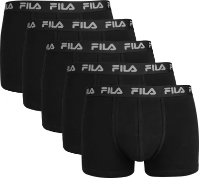 Produktbild von FILA Herren Boxer Shorts, 5er Pack - Logobund, Urban, Baumwolle Stretch, einfarbig Schwarz 2XL