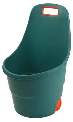 Zdjęcie produktu dla Kondela Plastowy wózek ogrodowy Zafer - zielony / pomarańczowy