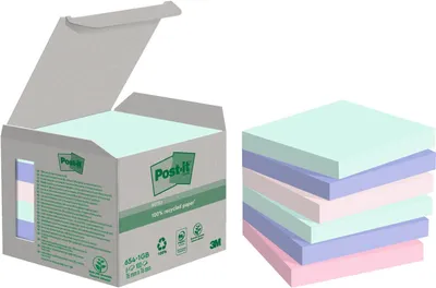 Produktbild von 3M Post-it - Haftnotizen - 76 x 76 mm - 600 Blatt (6 x 100)