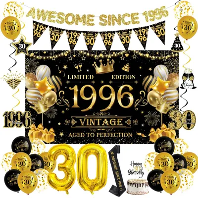 Produktbild von 30. Geburtstagsdekoration Set mit Ballons und Banner
