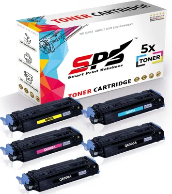 Produktbild von 5x Multipack Set Kompatibel für HP Color Laserjet 1600 L (124A/Q6001A, Q6003A, Q6002A, Q6000A) Toner