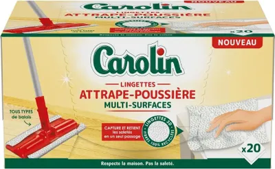 Immagine prodotto di Carolin – Salviette detergenti – Antipolvere per diverse superfici – 20 salviette - 1 pezzo