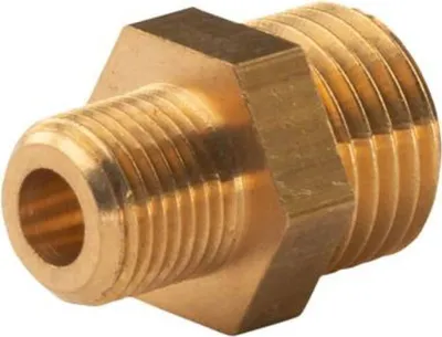Produktbild von Messing Gewinde-Fitting Reduzierung 1/4' AG (DN8) - 1/8' IG (DN6) - schwere Ausführung