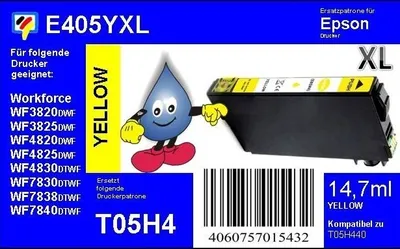 Produktbild von 405XL yellow TiDis Ersatzpatrone m.14,7ml Tinte - ersetzt T05H4