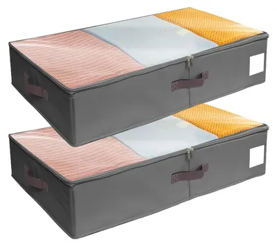 Produktbild von Aufbewahrungstaschen für unter das Bett mit klarem Fenster, 2er-Pack